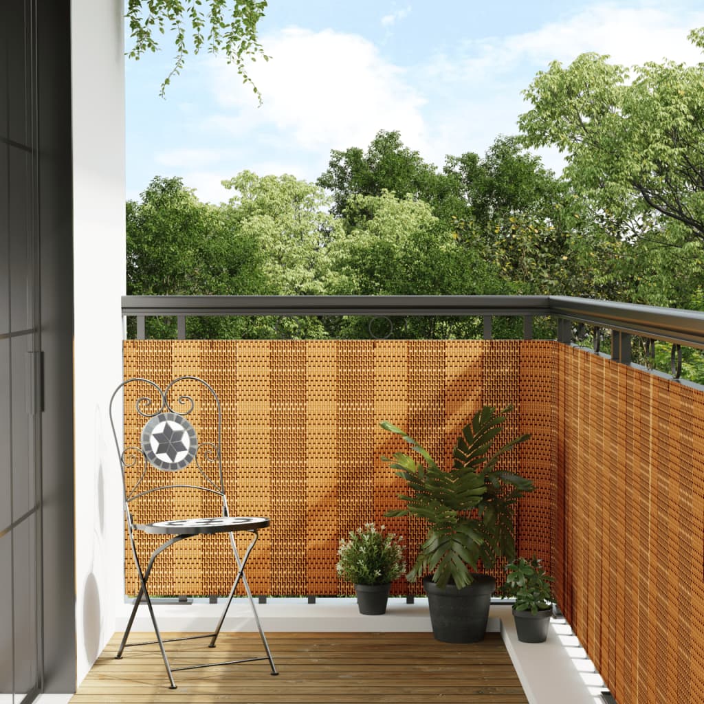 Novaro világosbarna polyrattan erkélyparaván 300 x 80 cm