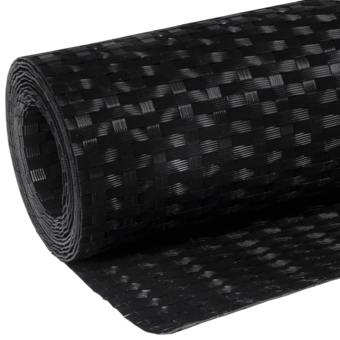 Novaro fekete polyrattan erkélyparaván 1000 x 80 cm - Image 7