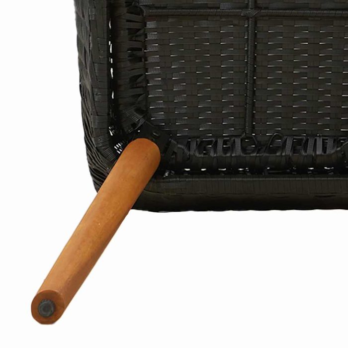 Novaro Kert étkező szett 7 db Fekete polirattan - Image 9