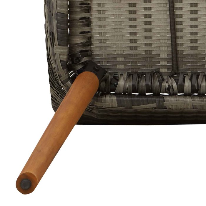 Novaro Kert étkező szett 9 db Szürke polirattan - Image 9