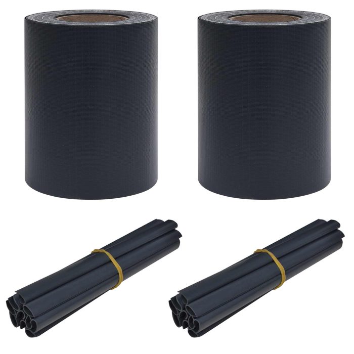 Novaro Kerti privacy képernyők 70 x 0,19 m PVC Sötétszürke - Image 2