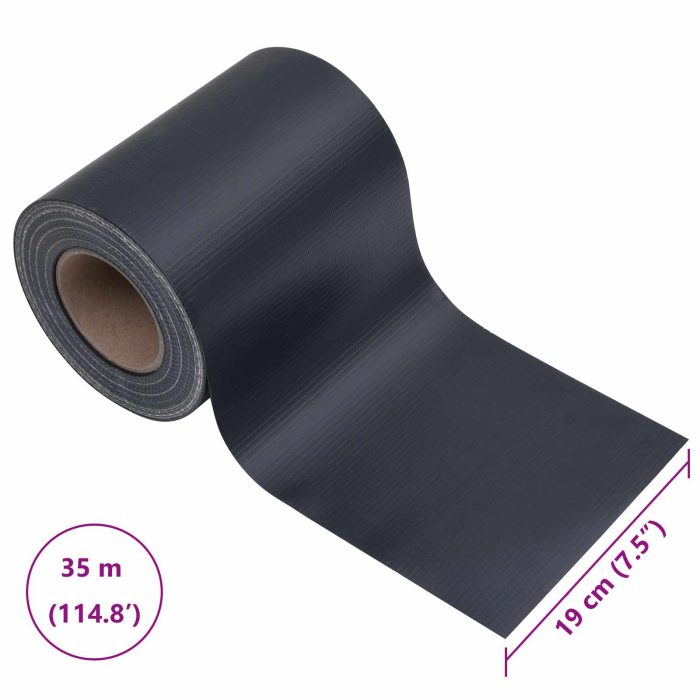 Novaro Kerti privacy képernyők 70 x 0,19 m PVC Sötétszürke - Image 10