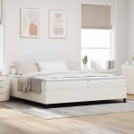 Novaro Platform ágykeret Krém 200 x 200 cm Bársonyos szövet