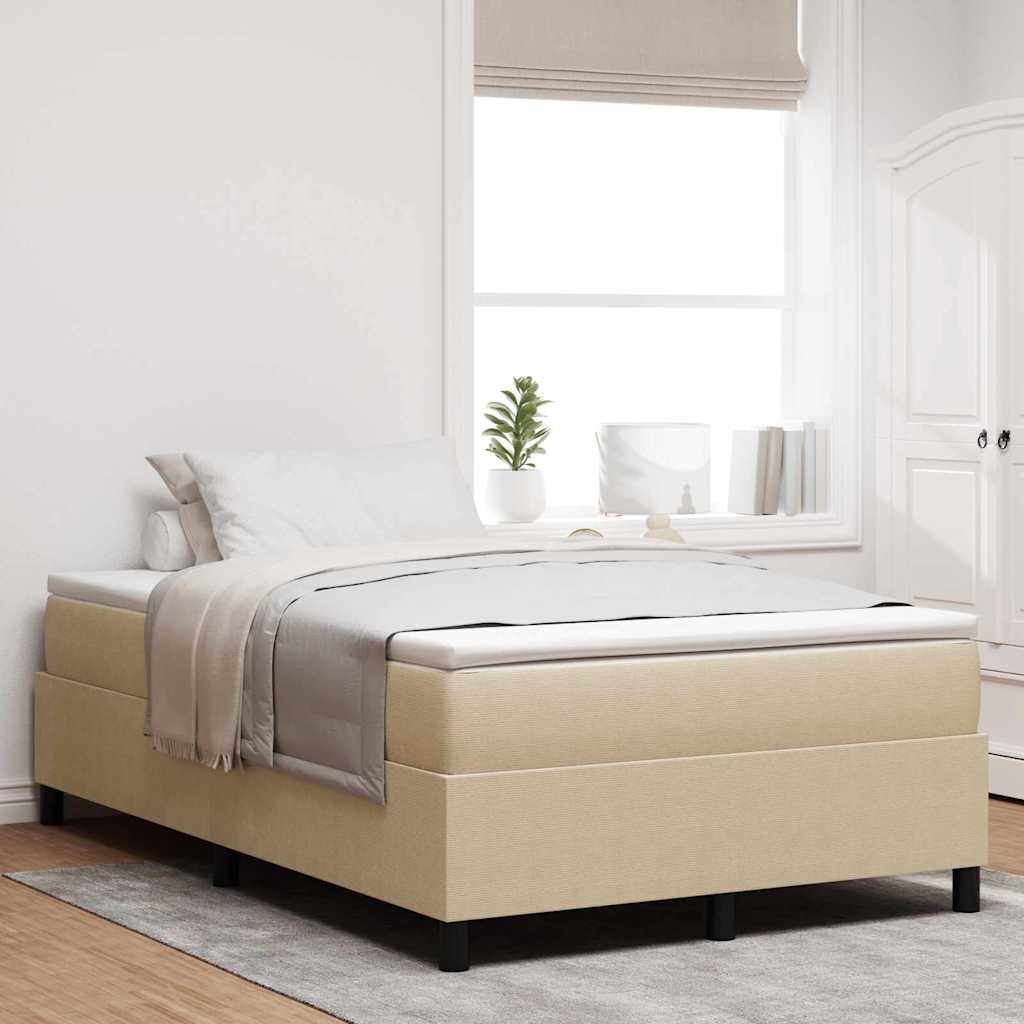 Novaro Boxrugós ágy Világosszürke és fehér 120 x 190 cm