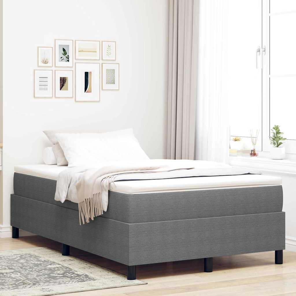 Novaro Boxrugós ágy Világosszürke és fehér 120 x 200 cm