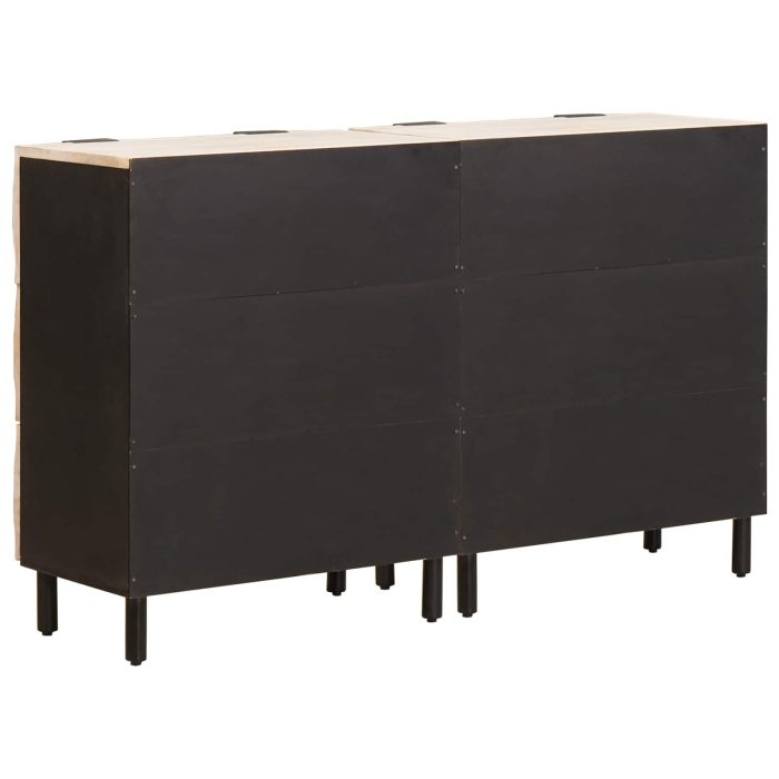 Novaro Széf 2 db 60 x 33 x 75 cm Tömör Mangófát Fehér mosott felület - Image 6