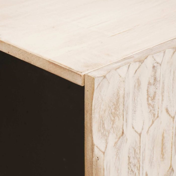 Novaro Széf 3 db 60 x 33 x 75 cm Tömör Mangófát Fehér mosott felület - Image 8