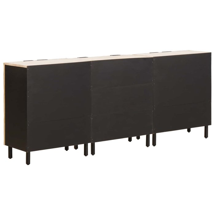 Novaro Széf 3 db 60 x 33 x 75 cm Tömör Mangófát Fehér mosott felület - Image 7