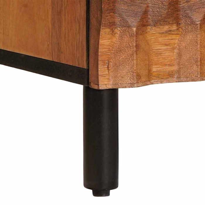 Novaro Széf 2 db 60 x 33 x 75 cm Tömör Mangófát Akácbarna felület - Image 9