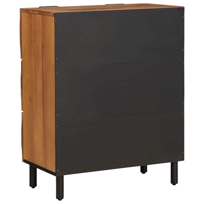 Novaro Széf 2 db 60 x 33 x 75 cm Tömör Mangófát Akácbarna felület - Image 6