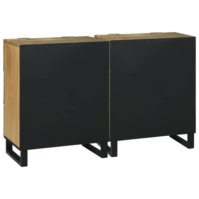 Novaro Tálalószekrény készlet 2 db Természetes 120 x 33 x 75 cm - Image 5