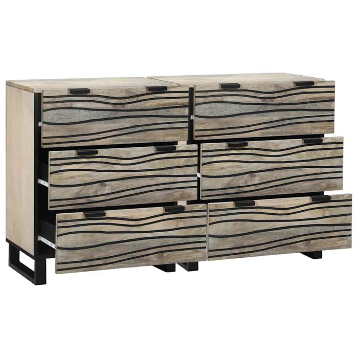 Novaro Tálalószekrény készlet 2 db Fehér 120 x 33 x 75 cm - Image 2
