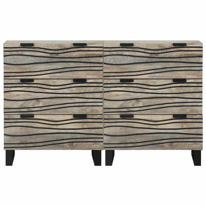 Novaro Tálalószekrény készlet 2 db Fehér 120 x 33 x 75 cm - Image 4