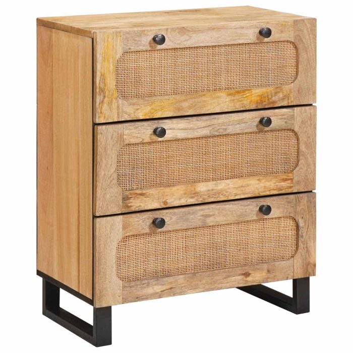 Novaro Széf 2 db 60 x 33 x 75 cm Tömör Mangófát Barna - Image 2
