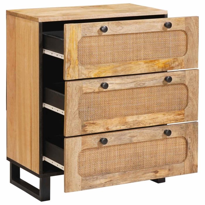 Novaro Széf 2 db 60 x 33 x 75 cm Tömör Mangófát Barna - Image 3