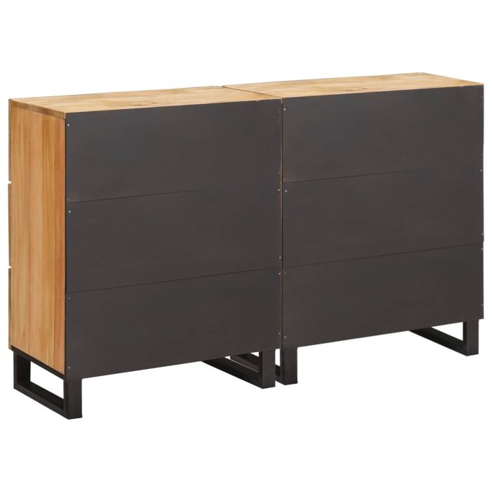 Novaro Széf 2 db 60 x 33 x 75 cm Tömör Mangófát Barna - Image 5