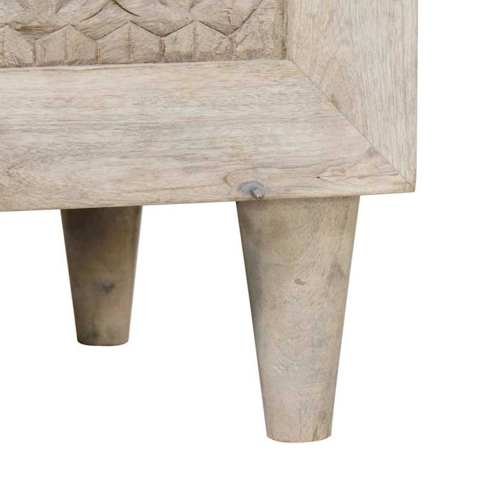 Novaro Széf 2 db 120 x 33,5 x 75 cm tömör mangófa Fehér - Image 9