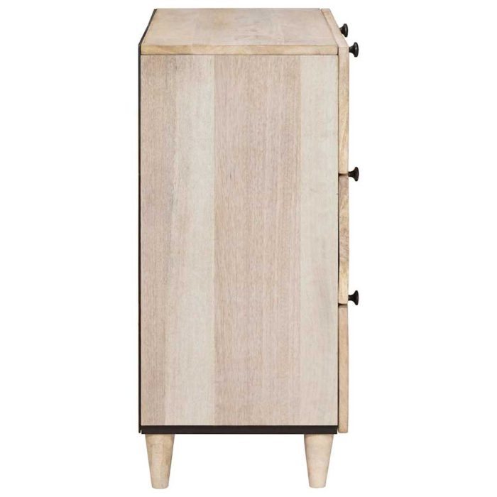 Novaro Széf 2 db 120 x 33,5 x 75 cm tömör mangófa Fehér - Image 5