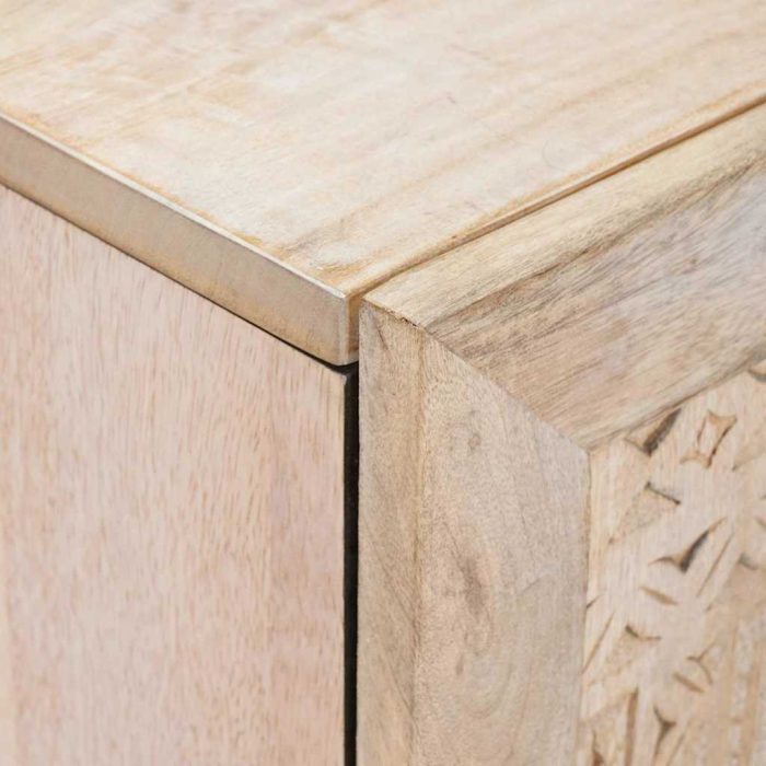 Novaro Széf 3 db 180 x 33,5 x 75 cm tömör mangófa Fehér - Image 8