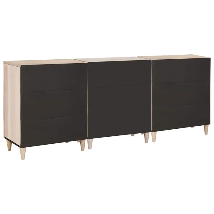 Novaro Széf 3 db 180 x 33,5 x 75 cm tömör mangófa Fehér - Image 7