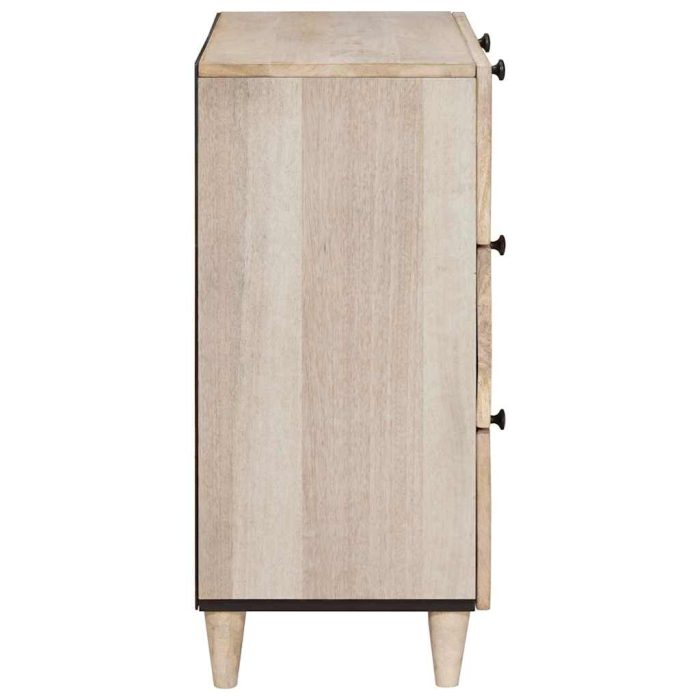 Novaro Széf 3 db 180 x 33,5 x 75 cm tömör mangófa Fehér - Image 6