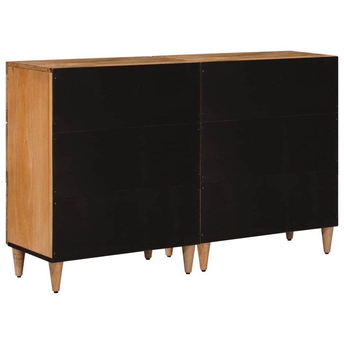 Novaro Széf 2 db 60 x 33 x 75 cm Tömör Mangófát Természetes - Image 6