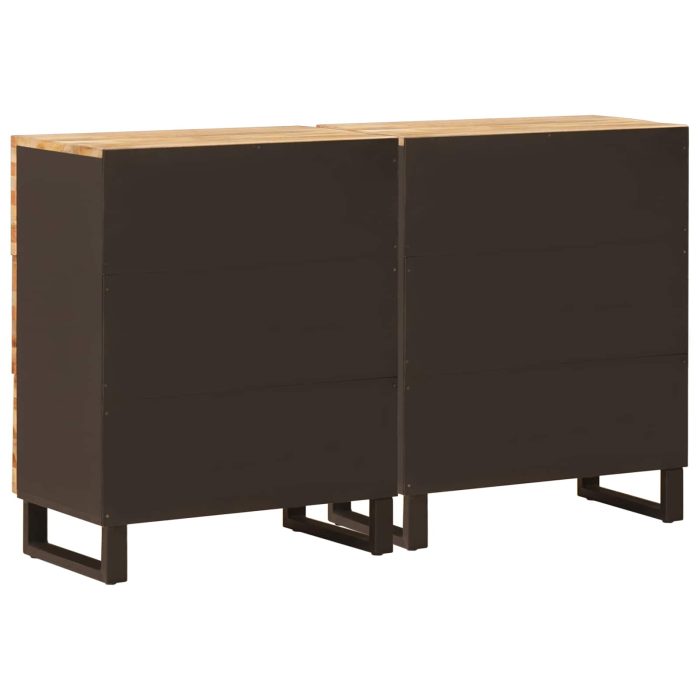 Novaro Széf 2 db 60 x 33 x 75 cm Tömör Mangófát Barna - Image 6