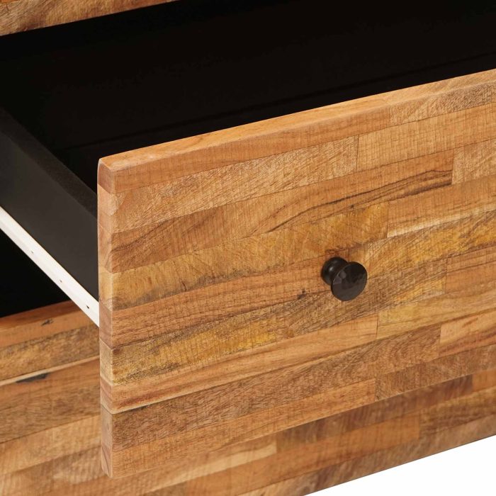 Novaro Széf 3 db 60 x 33 x 75 cm Tömör Mangófát Barna - Image 9