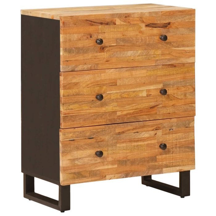 Novaro Széf 3 db 60 x 33 x 75 cm Tömör Mangófát Barna - Image 4