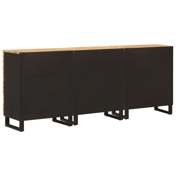 Novaro Széf 3 db 60 x 33 x 75 cm Tömör Mangófát Barna - Image 7