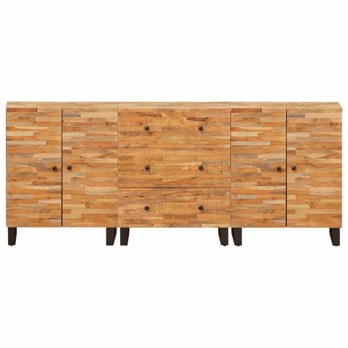 Novaro Széf 3 db 60 x 33 x 75 cm Tömör Mangófát Barna - Image 5