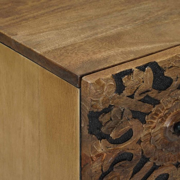 Novaro Széf 2 db 60 x 33,5 x 75 cm Tömör Mangófát Barna - Image 7