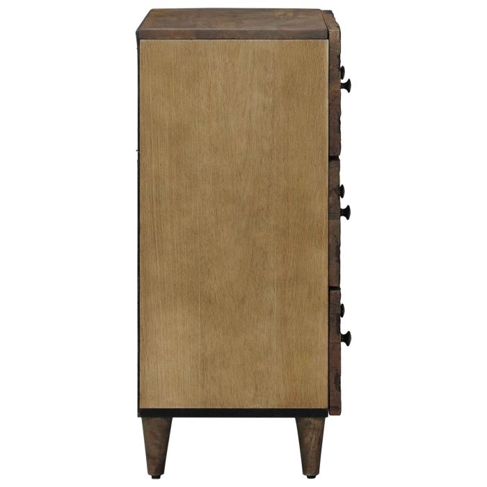 Novaro Széf 2 db 60 x 33,5 x 75 cm Tömör Mangófát Barna - Image 5
