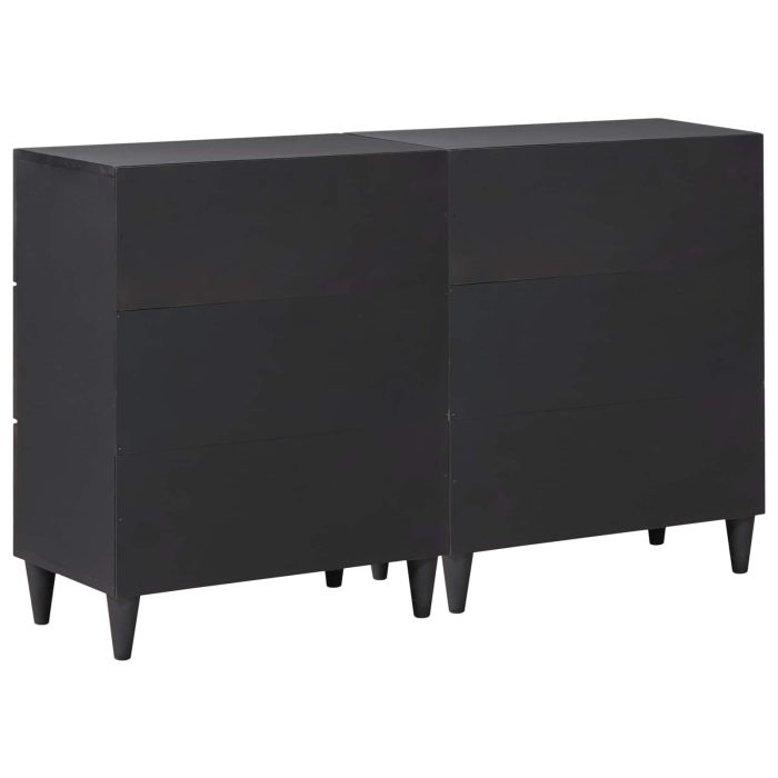 Novaro Tároló szekrények 2 db 120 x 33 x 75 cm Tömör Mangófát Sokszínű - Image 7