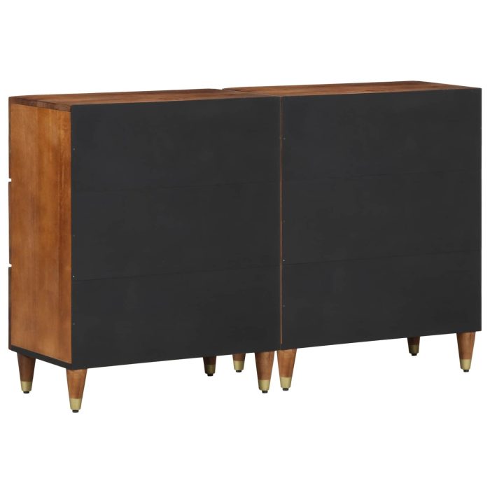 Novaro Széf 2 db 60 x 33 x 75 cm Tömör Mangófát mézbarna - Image 6