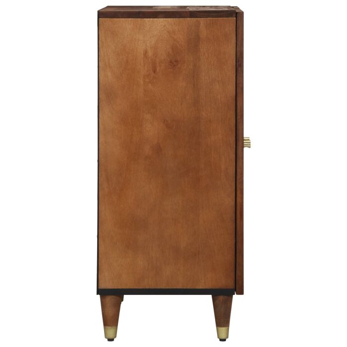 Novaro Széf 2 db 60 x 33 x 75 cm Tömör Mangófát mézbarna - Image 5