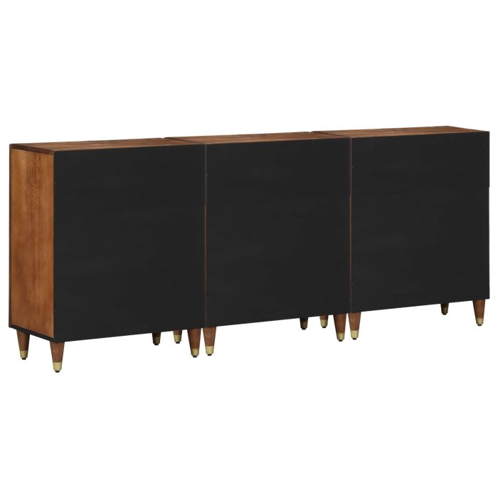 Novaro Fürdőszobai Szekrény Szett 3 db 180 x 33 x 75 cm Tömör Mangófát - Image 6