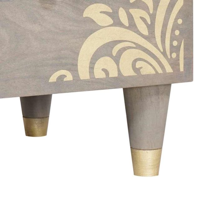 Novaro Széf 2 db 60 x 33 x 75 cm Tömör Mangófát Szürke - Image 9