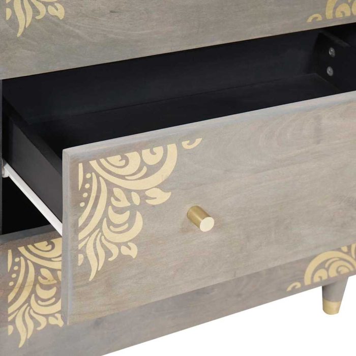 Novaro Fürdőszobai Szekrény Szett 3 db 180 x 33 x 75 cm Tömör Mangófát - Image 8
