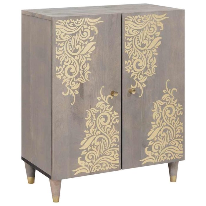 Novaro Fürdőszobai Szekrény Szett 3 db 180 x 33 x 75 cm Tömör Mangófát - Image 3