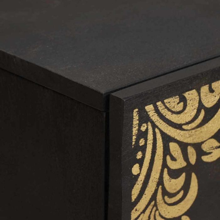 Novaro Széf 2 db 60 x 33 x 75 cm Tömör Mangófát Fekete - Image 8