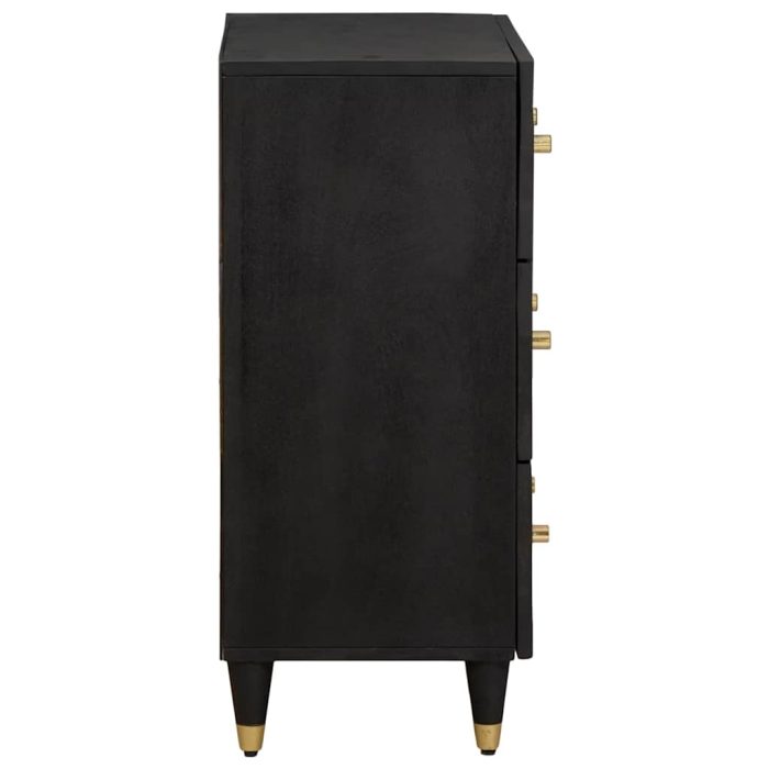 Novaro Széf 2 db 60 x 33 x 75 cm Tömör Mangófát Fekete - Image 6