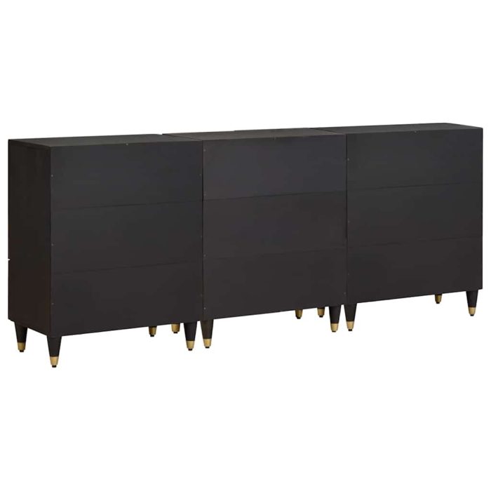 Novaro Fürdőszobai Szekrény Szett 3 db 180 x 33 x 75 cm Tömör Mangófát - Image 6