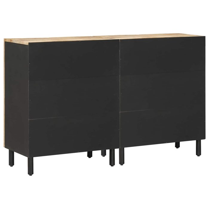 Novaro Tároló szekrények 2 db 120 x 33 x 75 cm Tömör Mangófát Sokszínű - Image 7