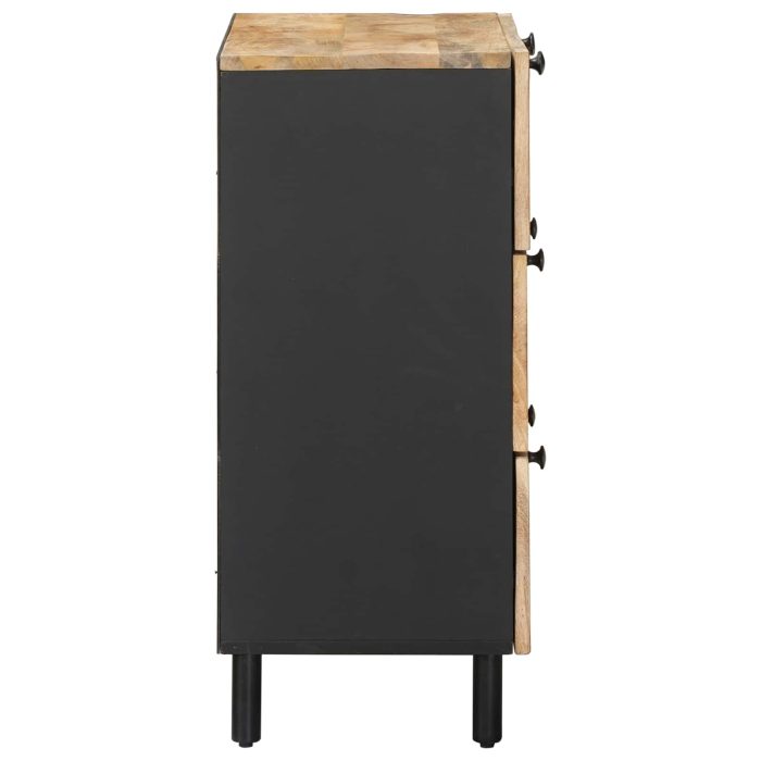 Novaro Tároló szekrények 2 db 120 x 33 x 75 cm Tömör Mangófát Sokszínű - Image 6