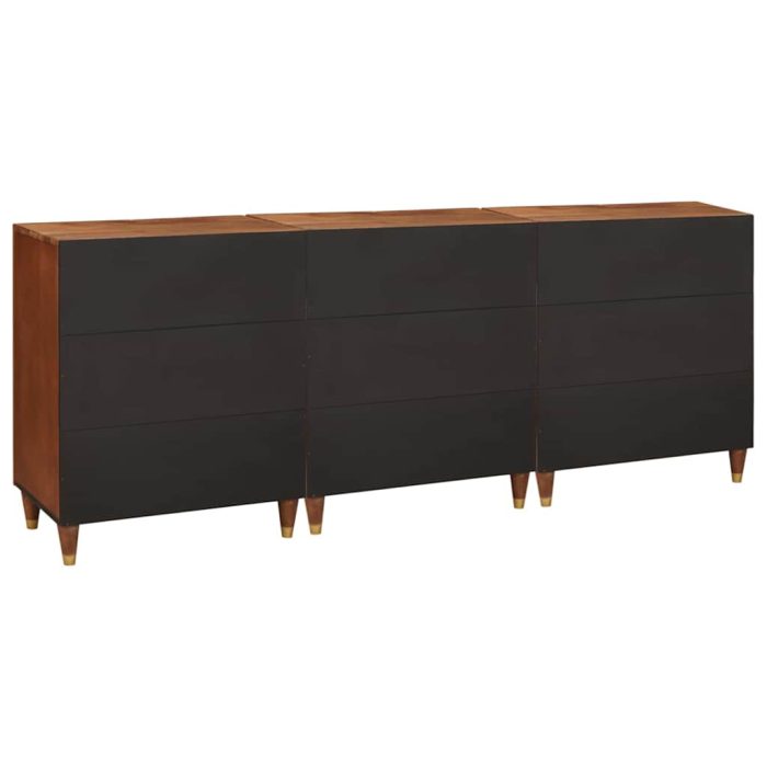 Novaro Tálalószekrény készlet 3 db 180 x 33 x 75 cm Tömör Mangófát - Image 6