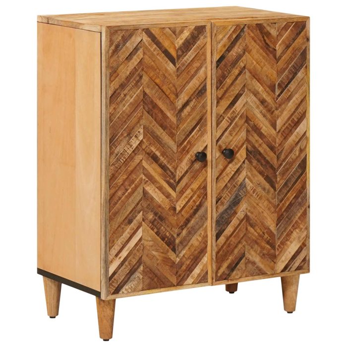 Novaro Tároló szekrények 3 db 60 x 33,5 x 75 cm Tömör Mangófát Barna - Image 3