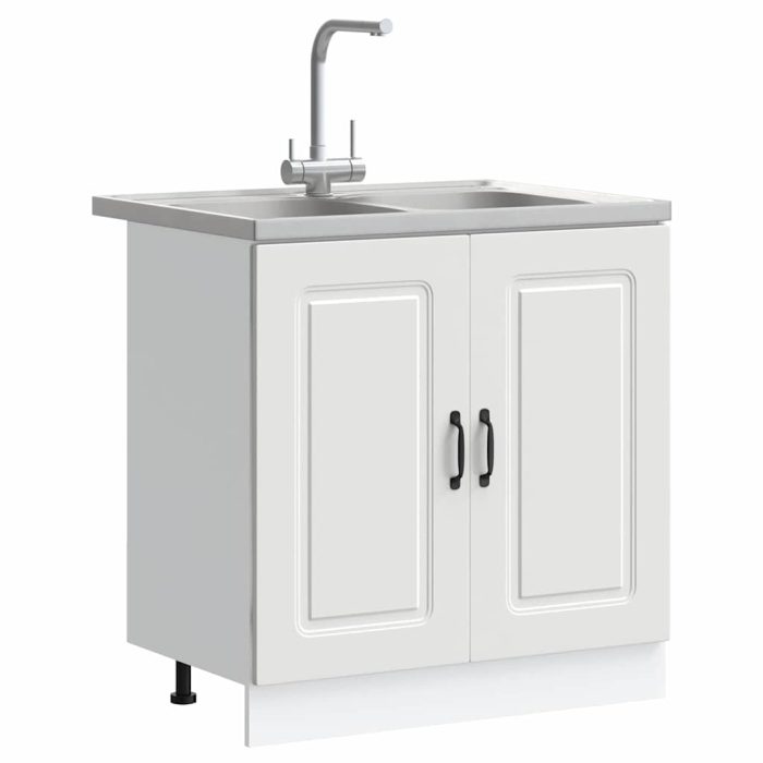 Novaro Konyhaszekrény Kalmar Fehér 80 x 46 x 81,5 cm Szerelt Fa - Image 3