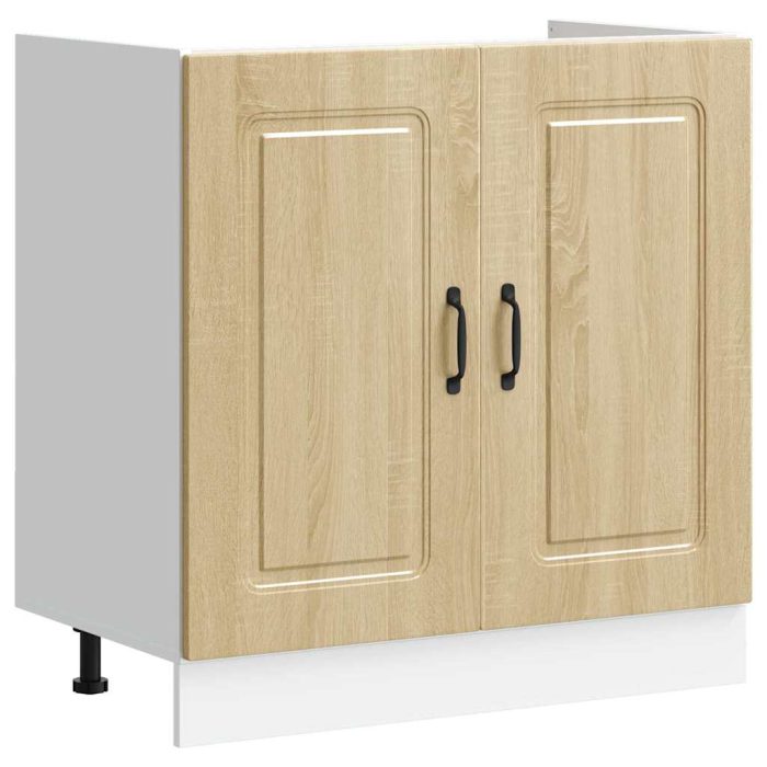 Novaro Konyhaszekrény Kalmar Sonoma tölgy 80 x 46 x 81,5 cm Szerelt Fa - Image 4