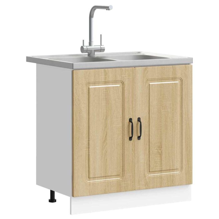 Novaro Konyhaszekrény Kalmar Sonoma tölgy 80 x 46 x 81,5 cm Szerelt Fa - Image 3